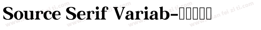 Source Serif Variab字体转换